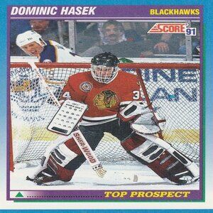 Dominic Hasek - Score '91 Top Prospect Hockey Card